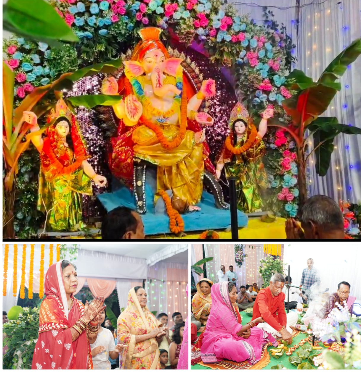 मुख्यमंत्री के बगिया निवास में गणेश पूजा की धूम, सुर संगीत से देर रात तक श्रद्धालु झूमते रहे.......